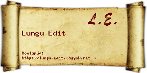 Lungu Edit névjegykártya